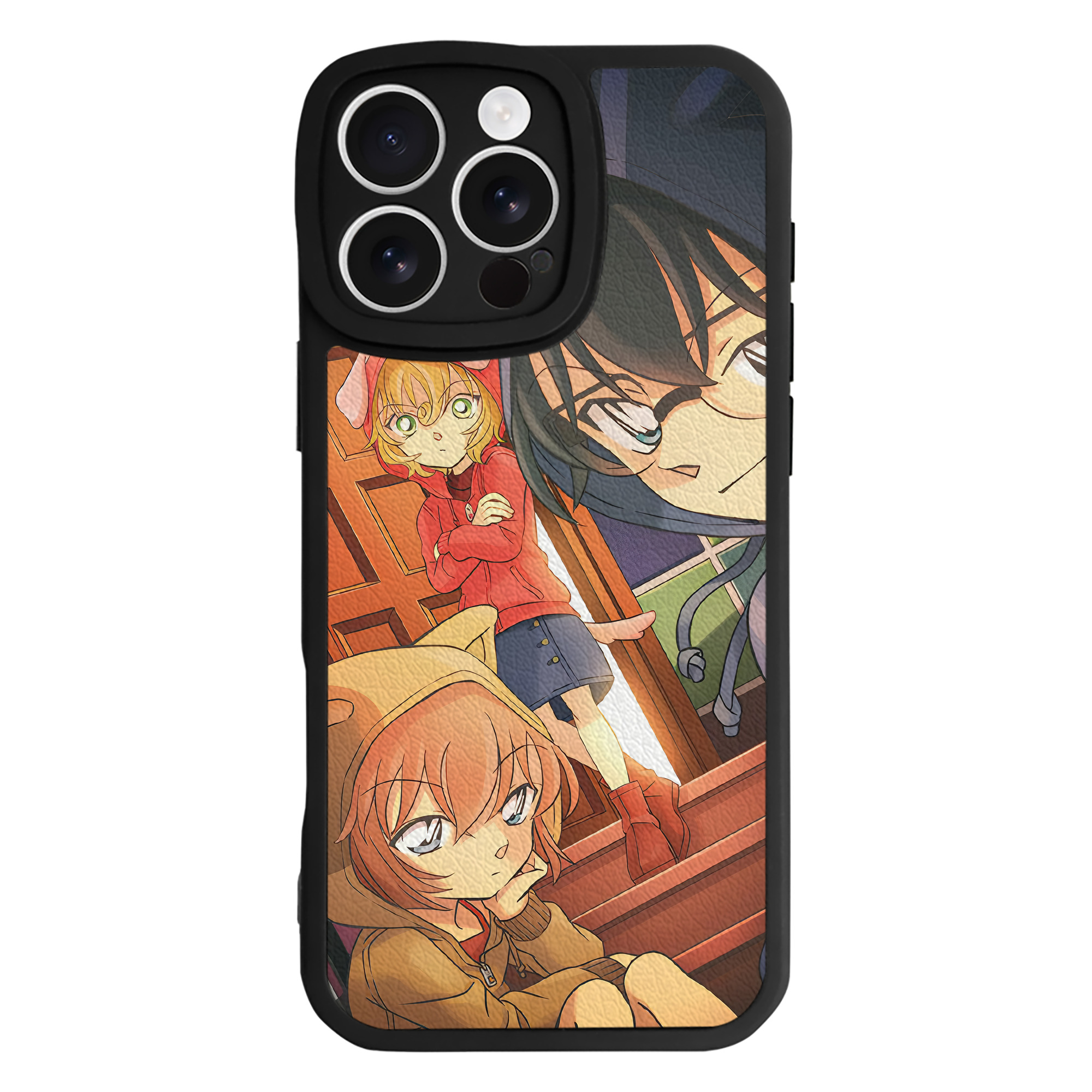 （画像用） 名探偵コナン Detective Conan 【iPhone 16シリーズ対応】シリコンスマホケース（レザー調） 材質：シリコン